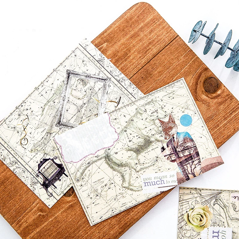 

30pcs old time map theme card multi-use as Scrapbooking party invitation DIY Decoration gift card message card postcard