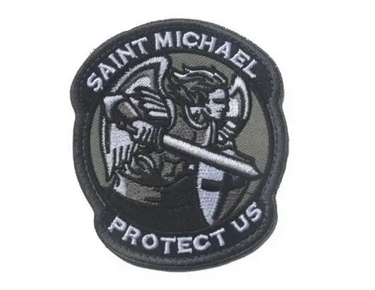 Вышитые военные нашивки Saint St.Michael защищают Рыцари США нашивка с черепом