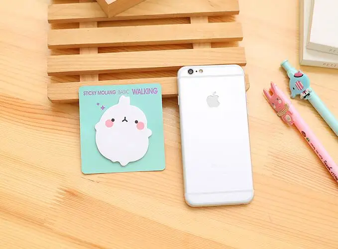 1 шт./лот Molang Rabbit самоклеящийся блокнот для заметок липкий стикер для заметок этикеток Escolar Papelaria школьные офисные принадлежности