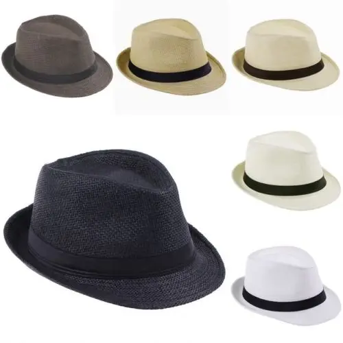 Мужская Соломенная Шапка Трилби Chapeu пляжная шляпа от солнца sombrero ковбойская