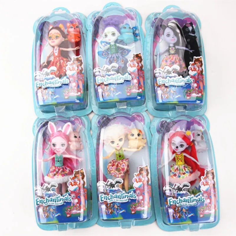 

6pcs/lot Enchantimals Doll Toy Natural Friends Collection Action Figure Dolls Toys Children Christmas Gift