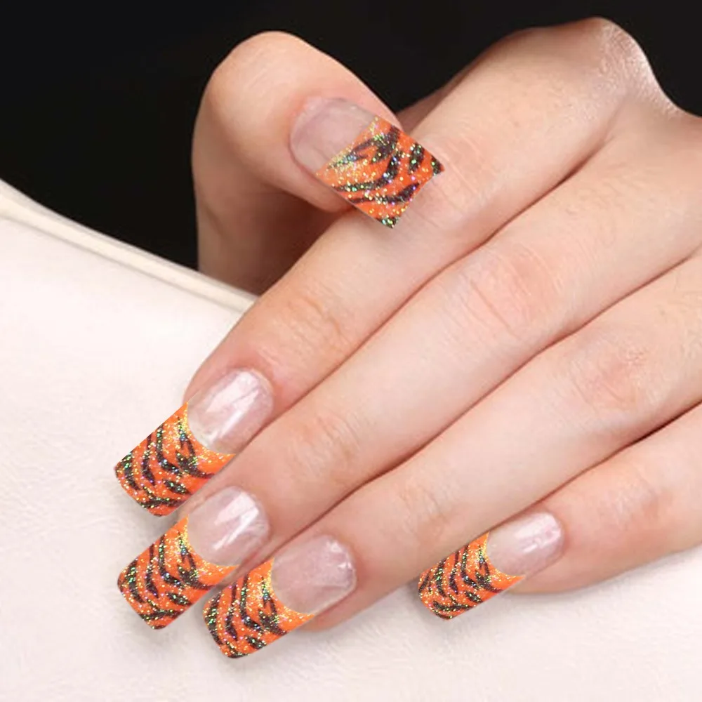 3d Flowers On Black French Tips Nail Art Gallery Nail Art Black Tips French Manicure Designs For S Fashion Qe