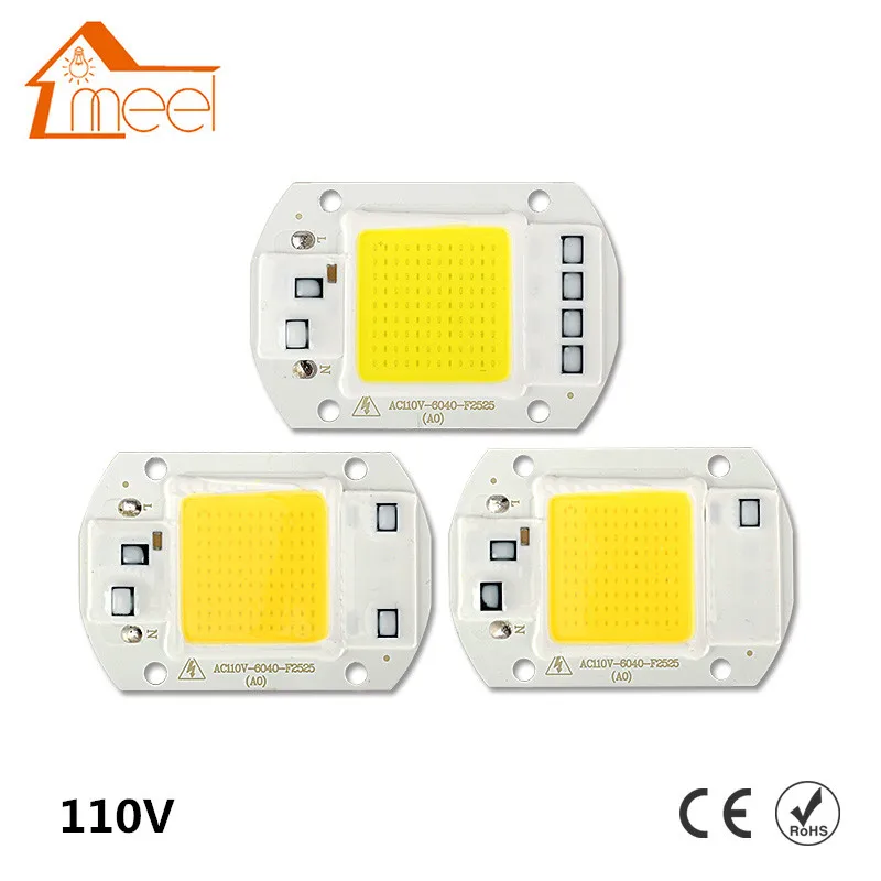 

LED COB Lamp Chip 20W 30W 50W LED COB Chip Lamp 110V Input Smart IC Driver Fit For DIY LED Floodlight Spotlight Cold/Warm White