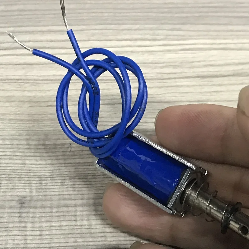 DC 12 V 24 V Электромагнит 10mm Ход толкатель через тип микро Электрический магнит бытовая техника пружинный магнит