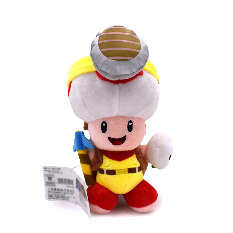 

New 20cm Standing Captain Toad Super Mario Brother Mushroom With Bag Stuffed Toy Plush Doll Toy Free Shipping