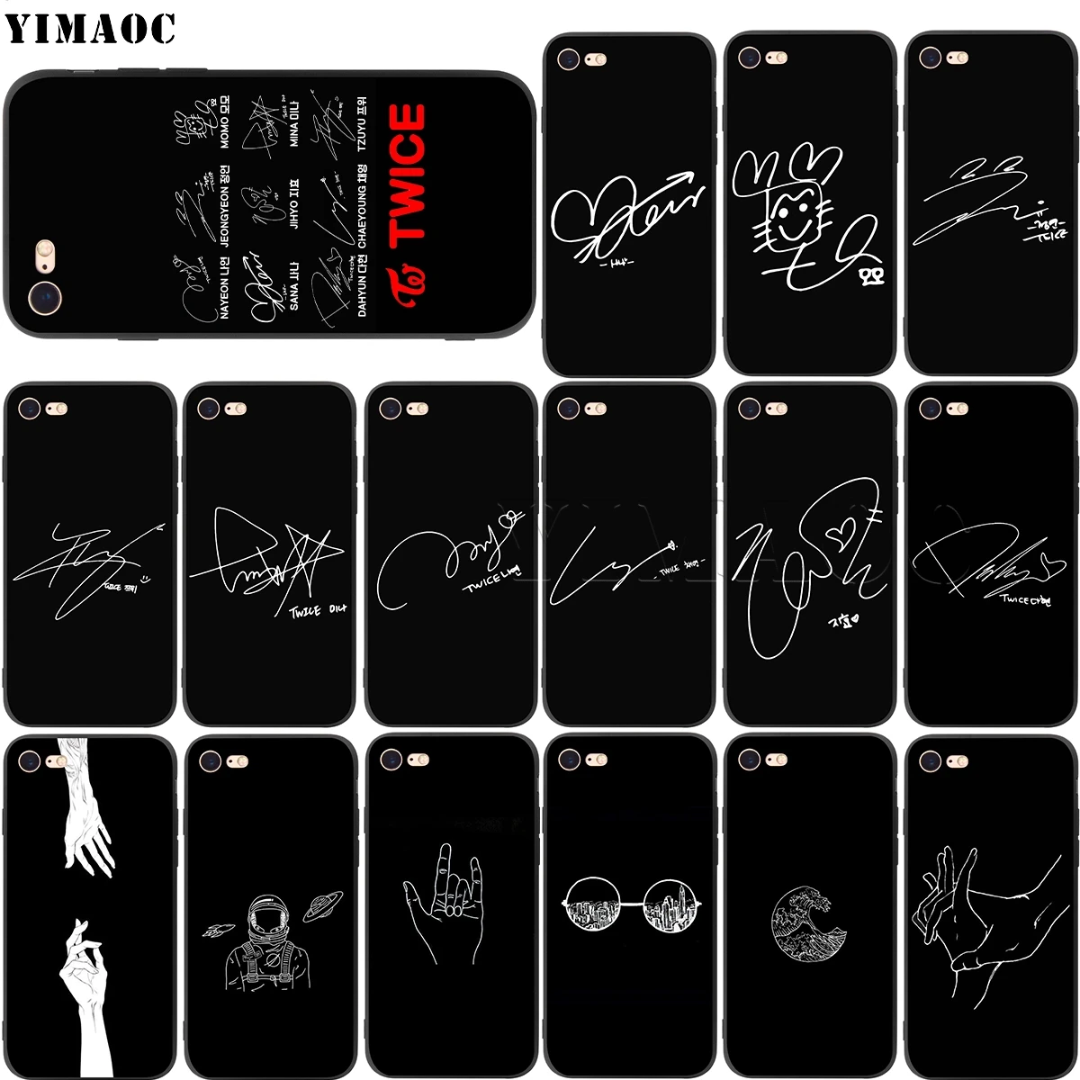 

YIMAOC Twice Signature Soft Silicone Case for iPhone 11 Pro XS Max XR X 8 7 6 6S Plus 5 5s se