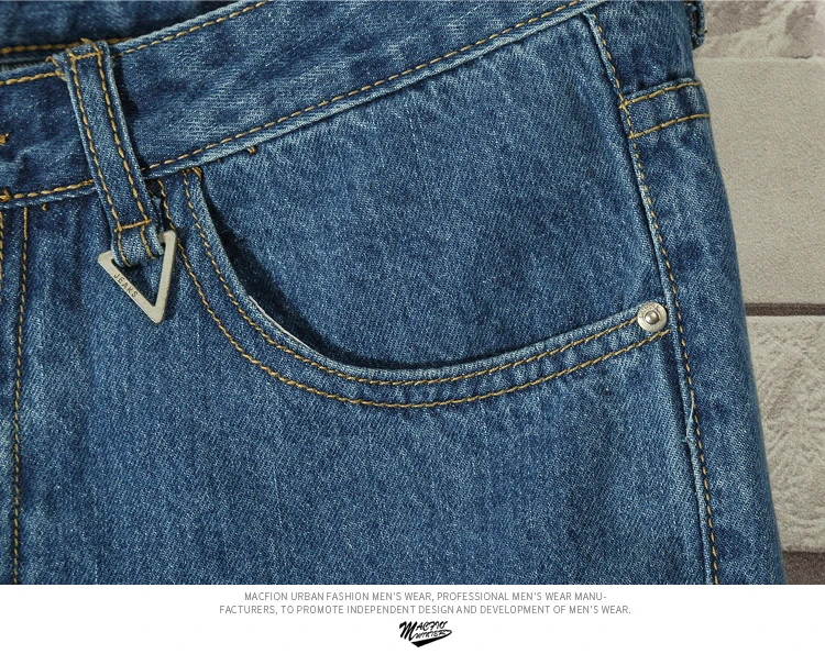 Летние джинсовые шорты Для мужчин новый плюс Размеры 5XL личности Цвет линия вышивка Для мужчин свободные Джинсовые шорты Masculino