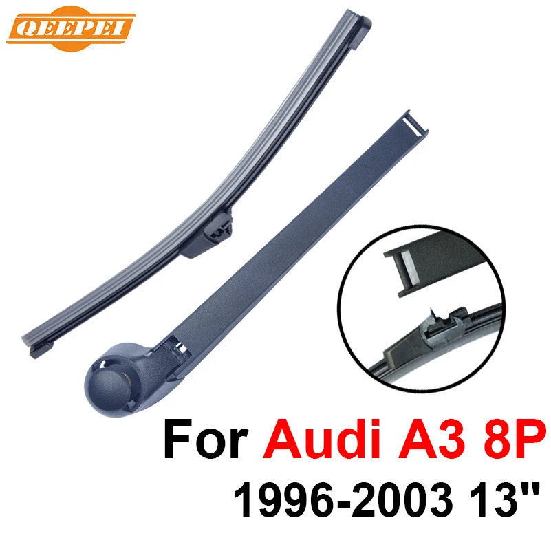 QEEPEI Rear Wiper Blade and Arm For Audi A3 8P 1996 2003 13'' 3/5 door