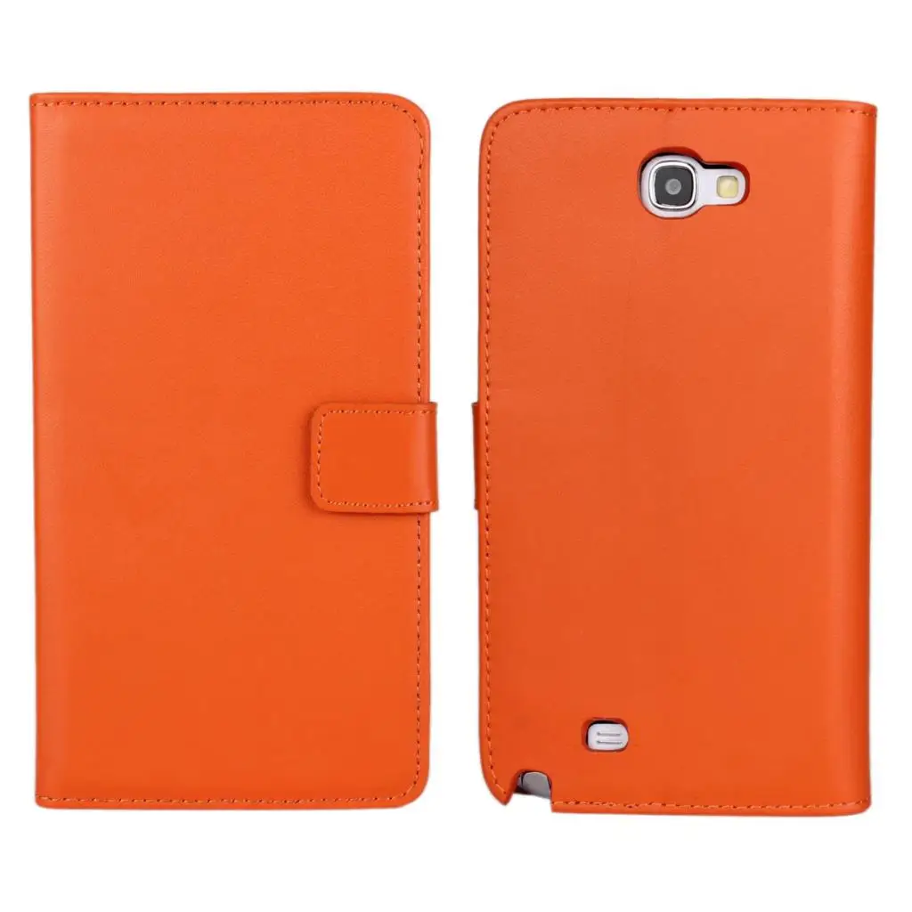 Кожаный чехол премиум-класса для samsung Galaxy Note 2 Note2 N7100 N7108 N7109 N719, чехол-бумажник в стиле ретро, чехол-держатель для карт GG - Цвет: Оранжевый