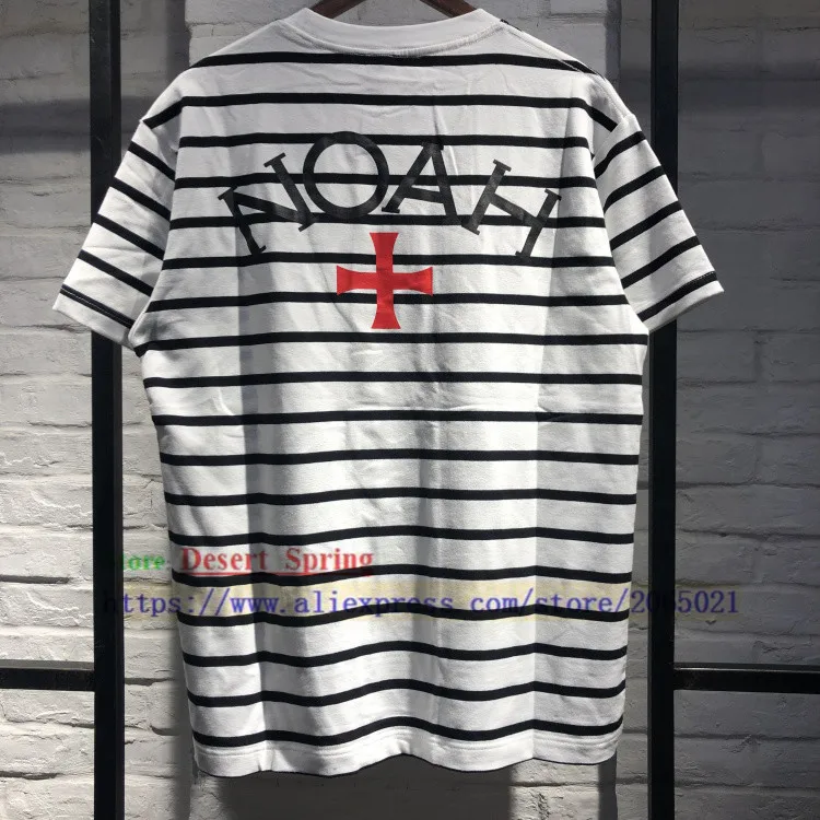 

NOAH stripe t-shirt Women Men Summer Style T shirts tees Hip hop Streetwear Men Noah T shirt