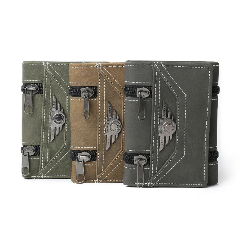 الأزياء المسامير محافظ خمر بو محفظة جلدية للرجال موجزة جودة رقيقة شحن مجاني المال كليب منظم بطاقات محفظة رجالية