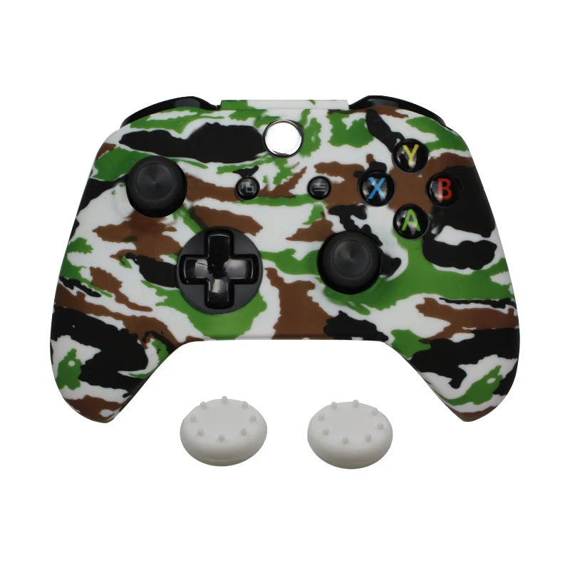 

For Xbox One S Controller Gamepad Camo Silicone Rubber Skin Case Protective Cover For Xbox One Slim Joystick