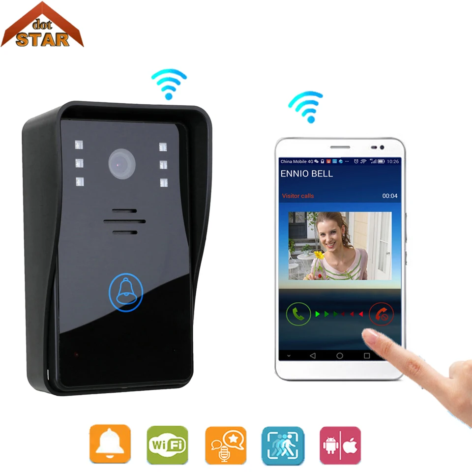 #*Cheap Stardot WiFi Security DoorBell with Visual Recording Low Power Consumption Remote Home Monitoring Night Vision Video Door Phone
