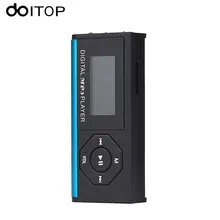 DOITOP Mini Clip MP3 Music Player LCD Screen Stereo MP3 Player Portable Sport MP3 Walkman Support 32GB SD/TF Card LED Flashlight