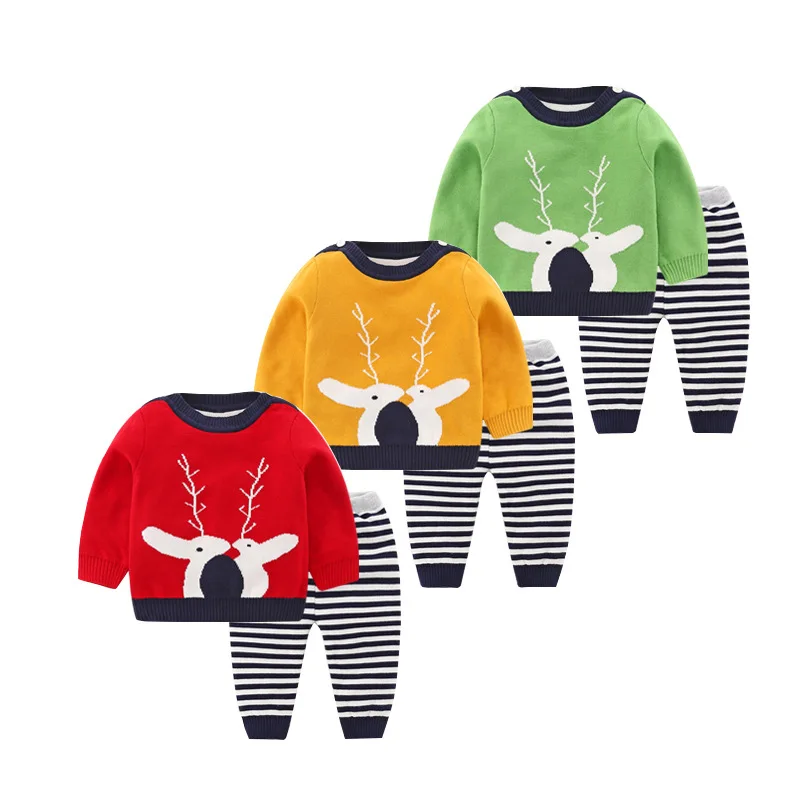 Baby clothing Newborn baby christmas clothes set Baby boy outfit Girl New year clothing Christmas sweater baby sweater set