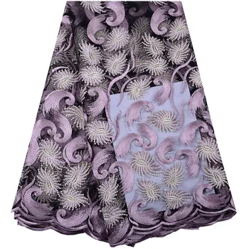 

Top Selling Fashion African Tulle Lace Fabric 2019 High Quality Nigerian Lace Fabric For Embroidery Swiss Voile Lace Dress 1479