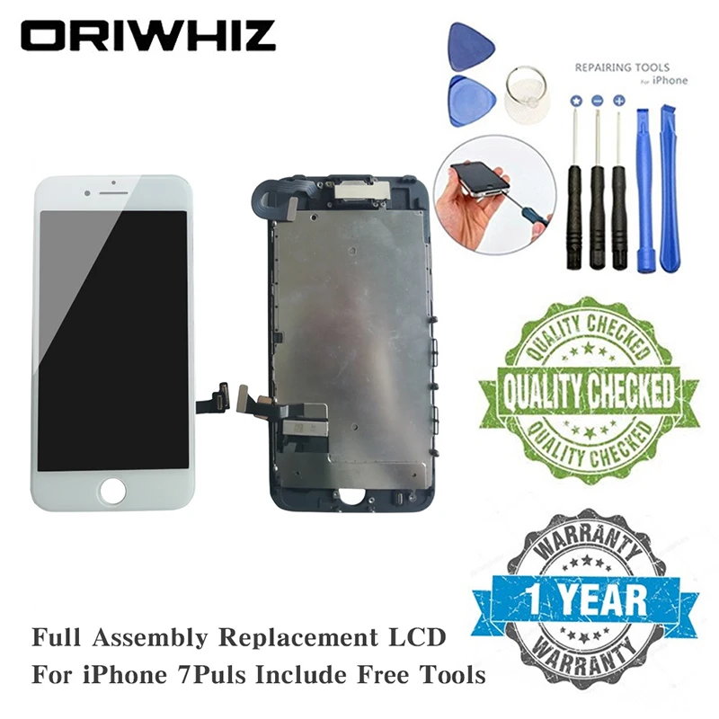 

ORIWHIZ For iPhone 7 Plus Screen Replacement Assembly LCD Touch Digitizer Display with Front Camera Facing Proximity Sensor