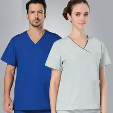 Высокое качество рабочая одежда для мужчин и женщин Pet Clinic рабочая одежда мода V шеи 4 цвета наборы скрабов салон красоты дешевая униформа