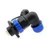 SP20 waterproof connector 1/2/3/4/5/6/7/9/10/12/14 pin IP68 angle connectors 90 degree elbow flange socket ► Photo 2/5