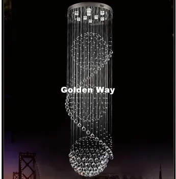 

Free Shipping Modern Crystal Pendant Lights Sprial Crystal Lighting Luminiare Modern Fixture Crystal Pendant Ceiling Lamp Luster