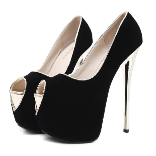 

Odinokov 17cm High Heels Faux Suede Peep Toe Party Buckle Strap Spring/autumn Red Slingbacks Platform Shoes Women Sexy Pumps