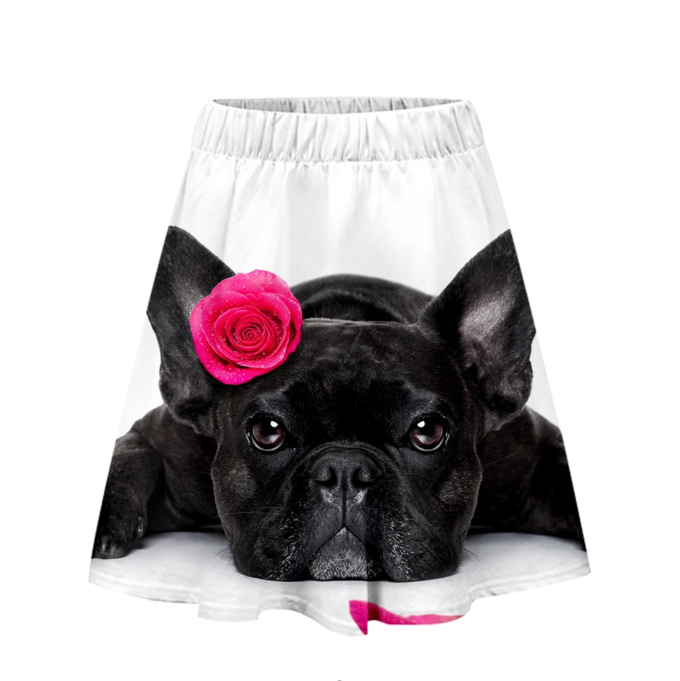 2019 Французский бульдог 3D печатных Для женщин юбки 2019 уличной моды короткая юбка 2019 Лидер продаж Повседневное Мода Летняя одежда юбка