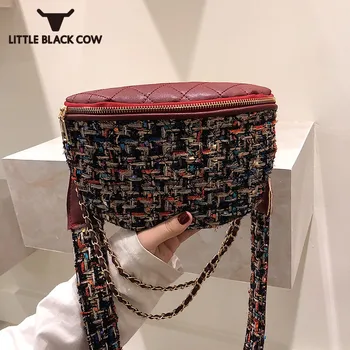 

High Quality Waist Bag Women Belt Bags Chest Handbag Wool Bum Bags Pocket Heuptas Chains Shoulder Crossbody Bolsos Mujer