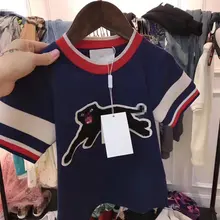 New Baby Kids Clothes Cool Leopard Animal Pattern T shirt Summer Fashion Tops Tee for Boys and Girls Cotton T-shirt Clothing