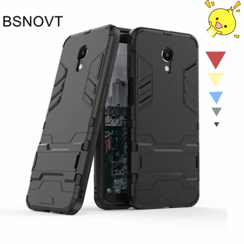 

BSNOVT For Meizu M6s Cases Meizu M6s mblu S6 Cover Silicone + Plastic Kickstand Phone Case For Meizu Meilan M6S Phone Back Cover