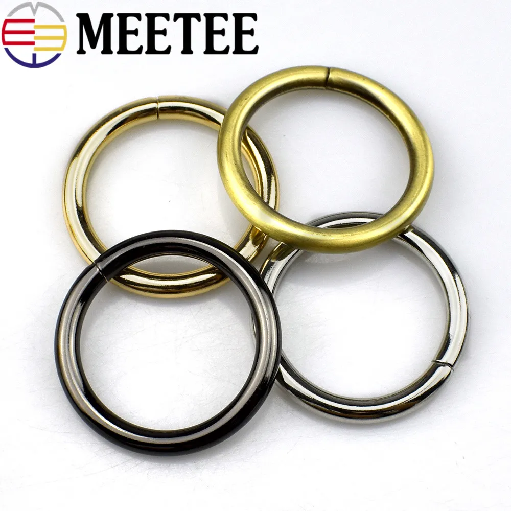 

5pcs MEETEE bag hardware accessories open ring connecting buckle bag inner diameter 3.2 cm
