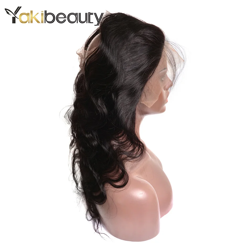 360 Lace Frontal Wig Pre Plucked With Baby Hair Peruvian Body Wave Lace Front Human Hair Wigs For Women Natural Black Remy Hair (17)