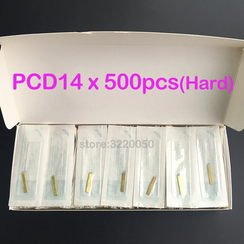 

PCD 14 Pin Permanent Makeup Manual Eyebrow Tattoo Needles Blade For Microblading Pen free shipping 500Pcs