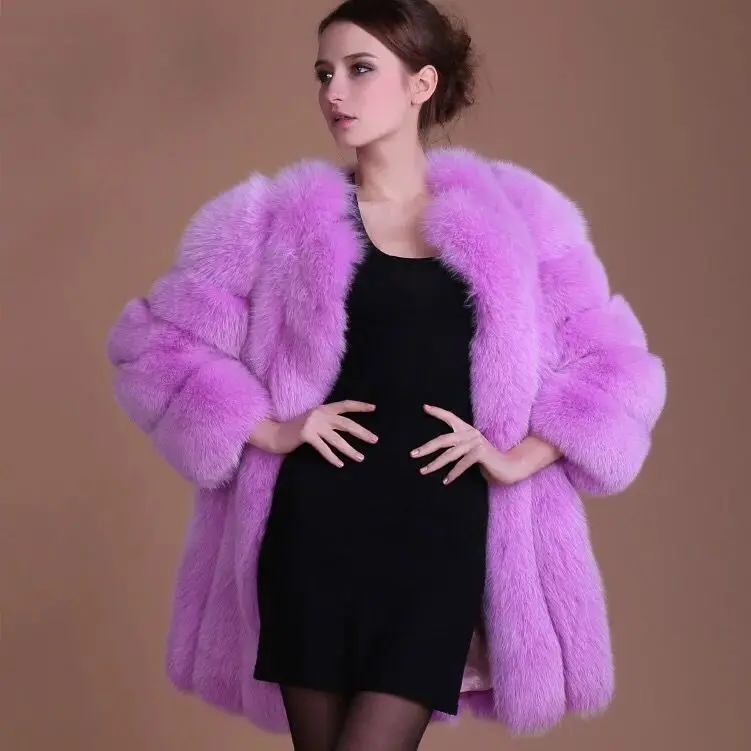 ZADORIN Abrigo Mujer зимние женские пальто Роскошные Шуба из искусственного лисьего меха размера плюс толстые теплые длинные пушистые куртки розовое пальто bontjas