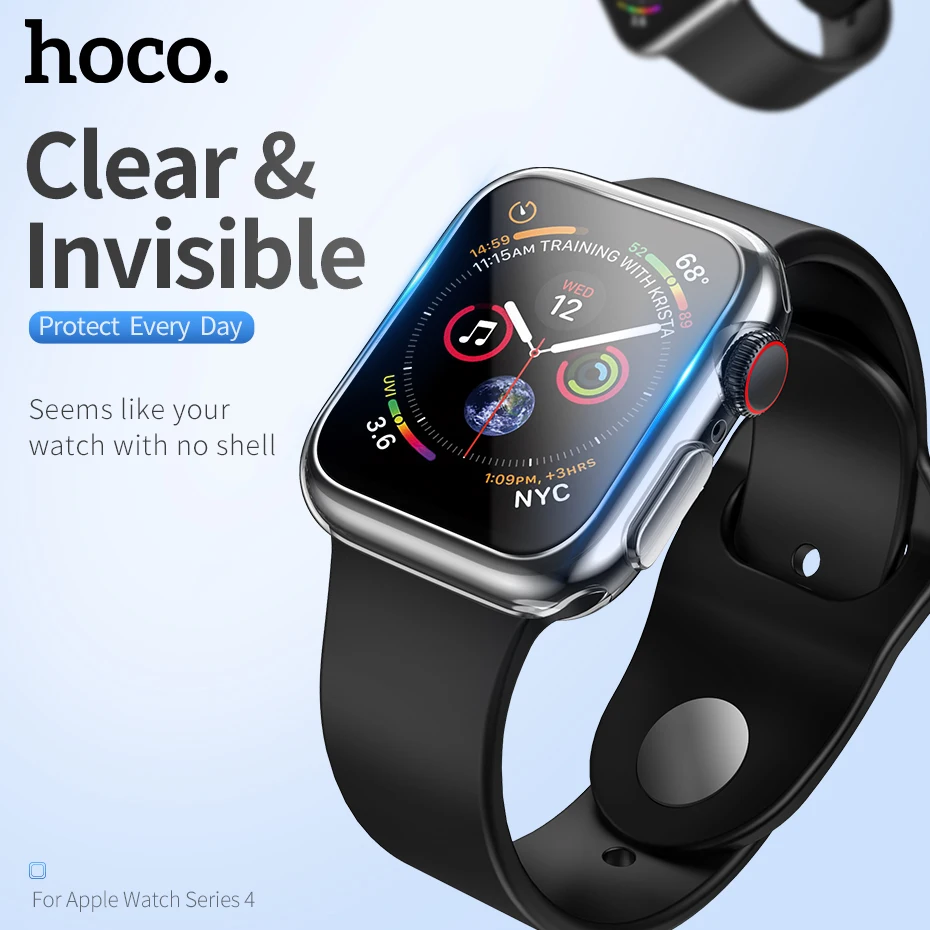 HOCO TPU оболочка для Apple Watch Series 4 44 мм 40 мм мягкий прозрачный чехол ультра тонкий прозрачный защитный чехол Защита Смарт-часы