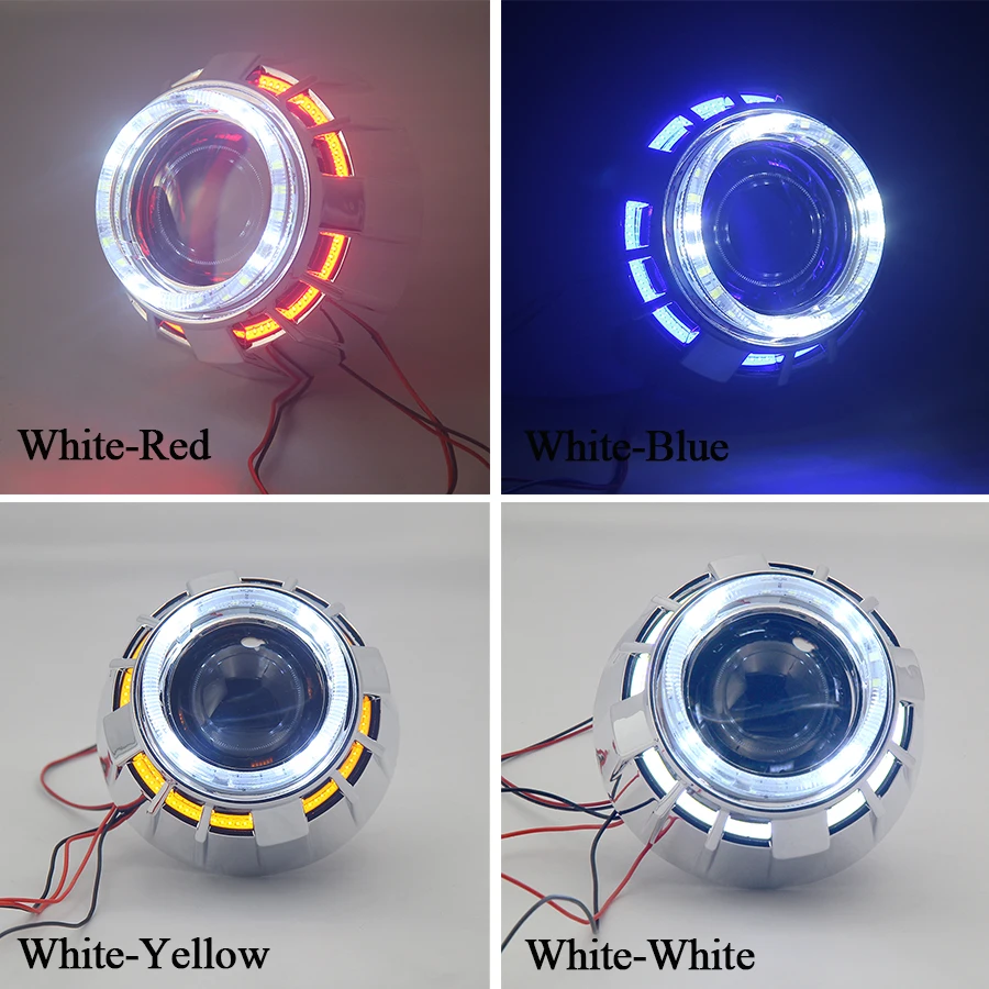 ROYALIN автомобильный металлический двойной LED COB струящийся ангельские глазки