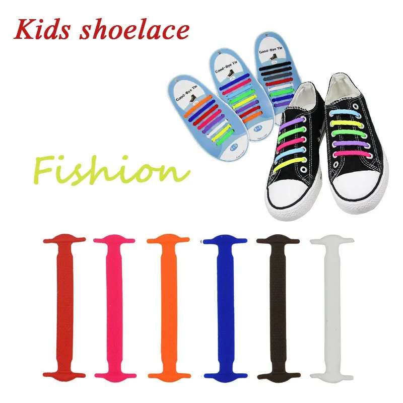 

12pcs Baby Elastic Silicone CasuaL Shoe Laces Children Special Shoelace No Tie Shoe Laces For Kids Lacing Shoes Rubber Shoelace