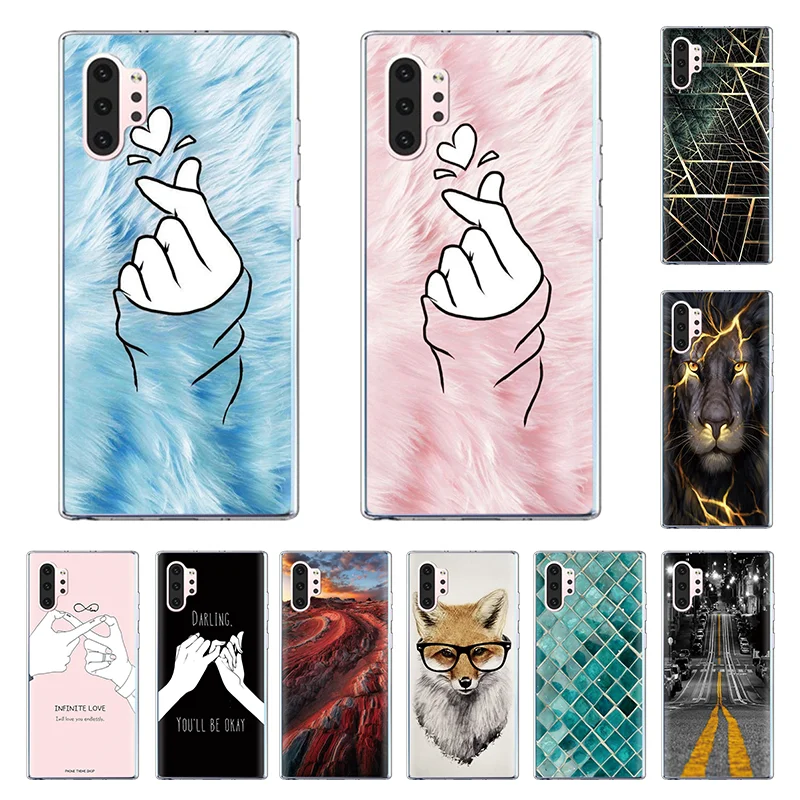 

Love Heart Silicone Case For Samsung Galaxy Note 10 Pro Case note10 Soft TPU Cover Fundas Coque For Samsung Galaxy Note 10 Pro