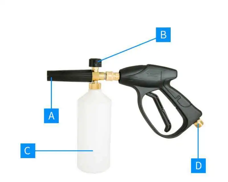 Обновленная пена горшок вода мытья автомобиля пистолет набор медный интерфейс Автомойка высокого давления водяной пистолет спрей для полива садовый разбрызгиватель инструмент