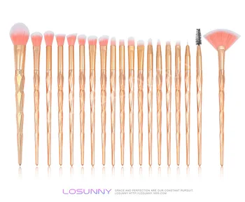 

20pcs Makeup Brush Aluminium Tube + Plastic Handle Eye Makeup Brush Kit Fan Concealer Eye Shadow Eyebrow brush Kit Tool Cosmetic
