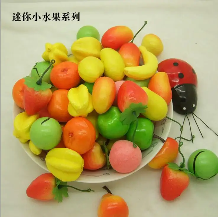 20Pcs Mini Artificial Fake Vegetables Plastic Fruits Home Party Kitchen Decor HI