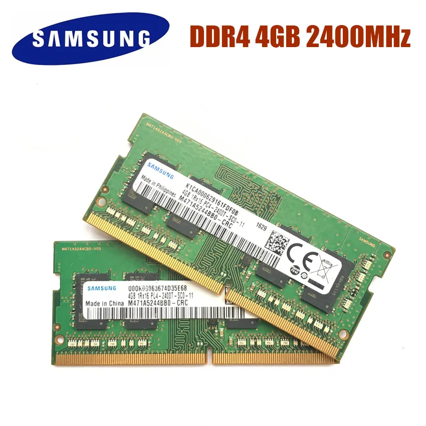 Samsung DDR4 4G ноутбук оперативная память 4 Гб PC4 2400T Memoria D ram палка для ноутбука