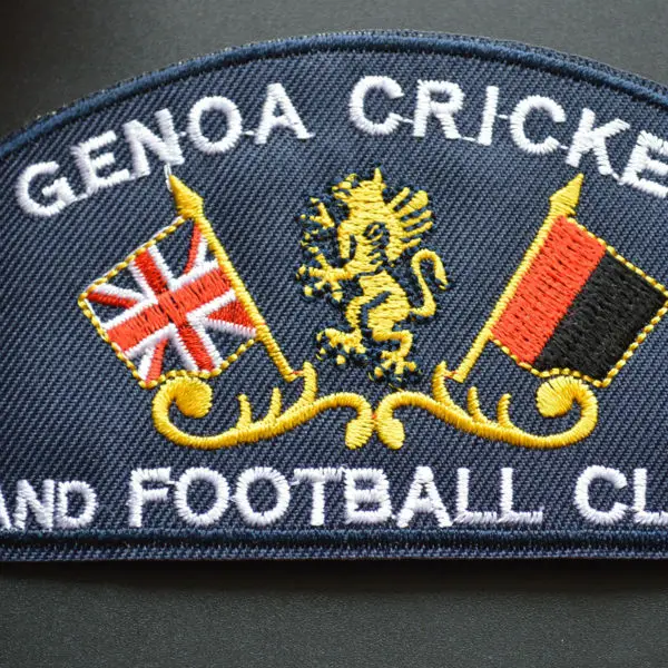 Патч для игры в крикет и футбольный клуб genoa 10 3 см * 6 вышитый Железный патч