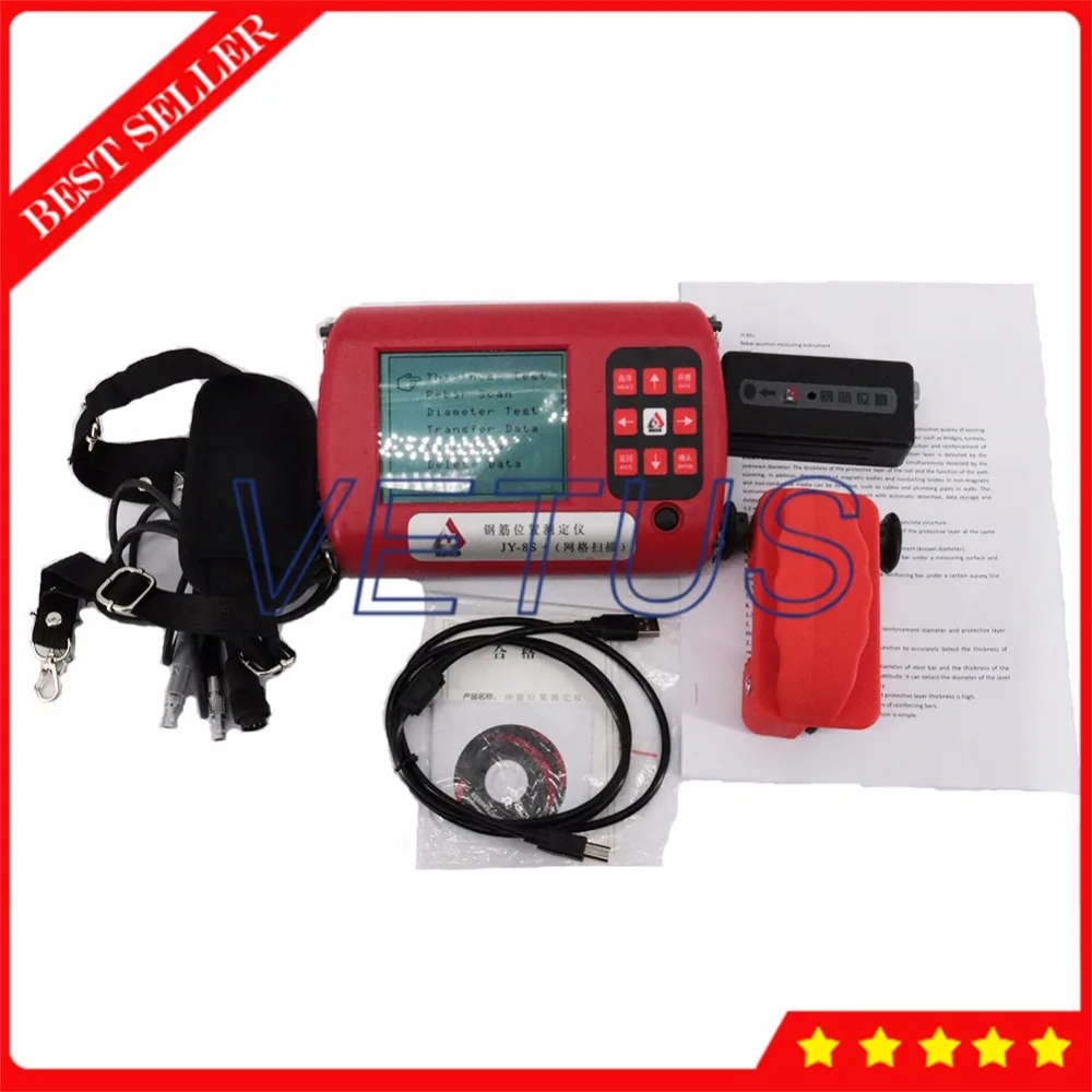 

JY-8S+ Concrete Rebar Scanner with Steel Bar Position Tester Rebar Detector Steel Bar Grid Correction Function