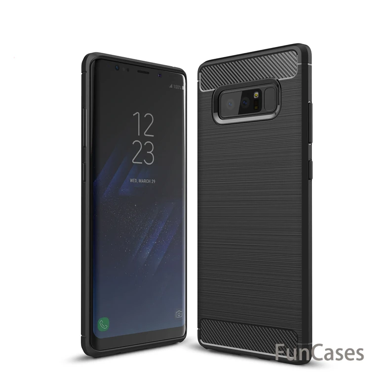 

For Samsung Galaxy Note 7 8 9 Case Silicone Soft TPU Brushed Carbon Fiber Texture Cover For Galaxy Note FE N9300 Shell samsu g