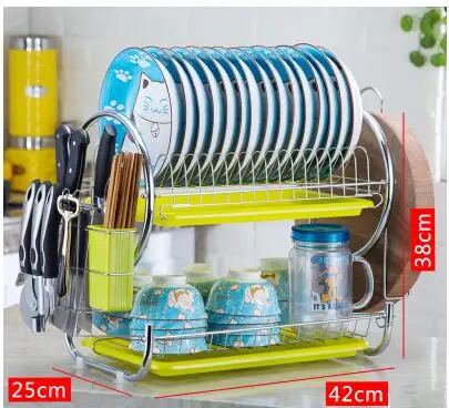 Dish rack Drain dishes plate rack .. Tableware tableware storage box. Kitchen racks 02