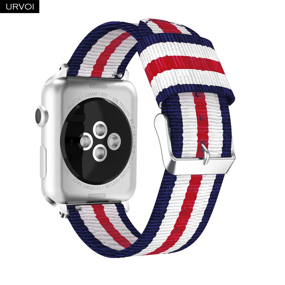 URVOI нейлоновый ремешок для apple watch series 4 3 2 1 прочный тканый iwatch удобный дышащий с