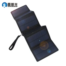 Xinpugaung 10W 5V 2A 6 Folds Portable Solar Charger System for Outdoor Charging Camp Waterproof Solar Rechargeable Folding Bag