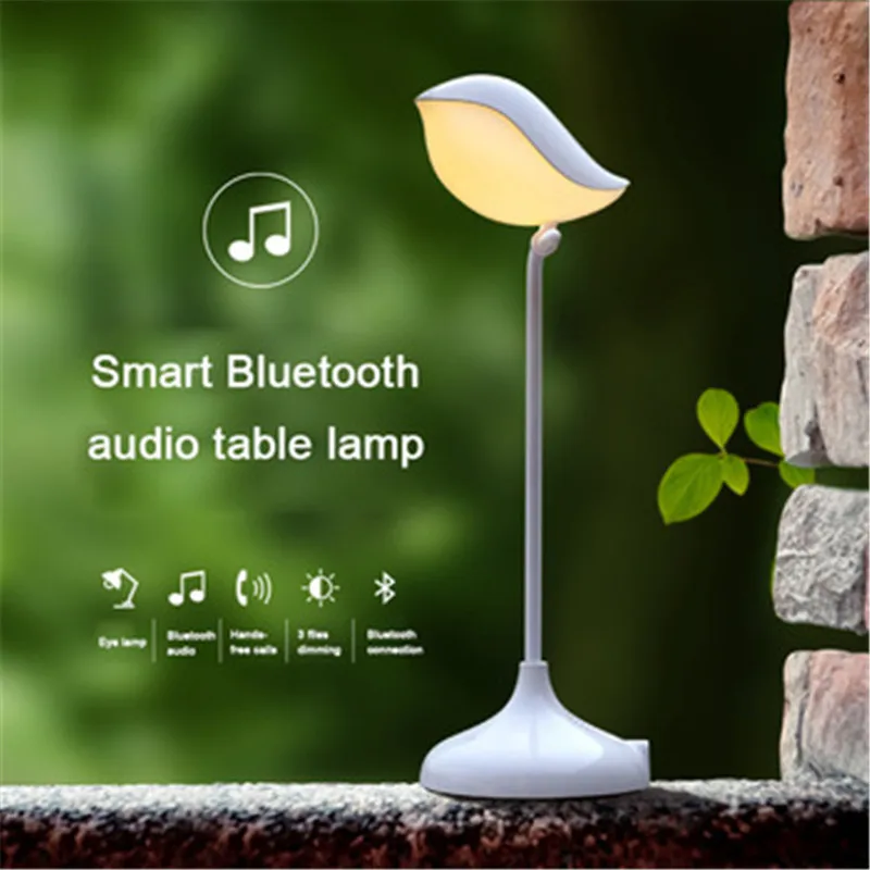 

New Smart sensor portable Body Eye Protection smart led table light with bluetooth speaker Night light Table lamp LED Desk lamp