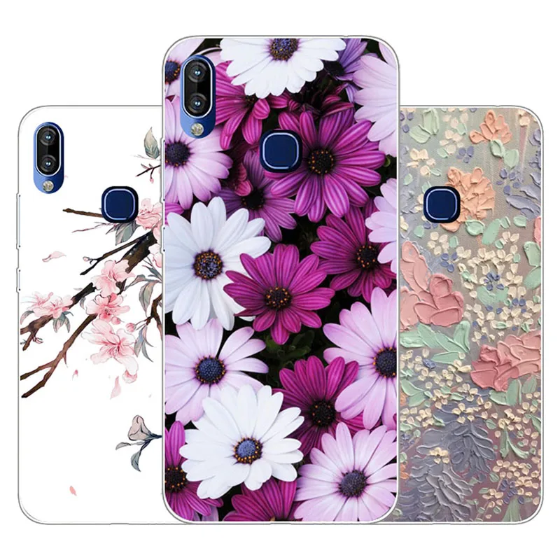 Infinix Hot 7X624 чехол силиконовая Драгоценная Цветочная живопись мягкая TPU задняя