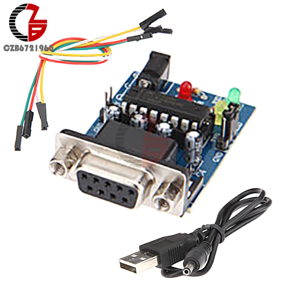 RS232 To TTL Converter Module COM Serial Board MAX232CPE Transfer Chip ...
